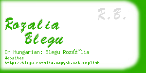 rozalia blegu business card